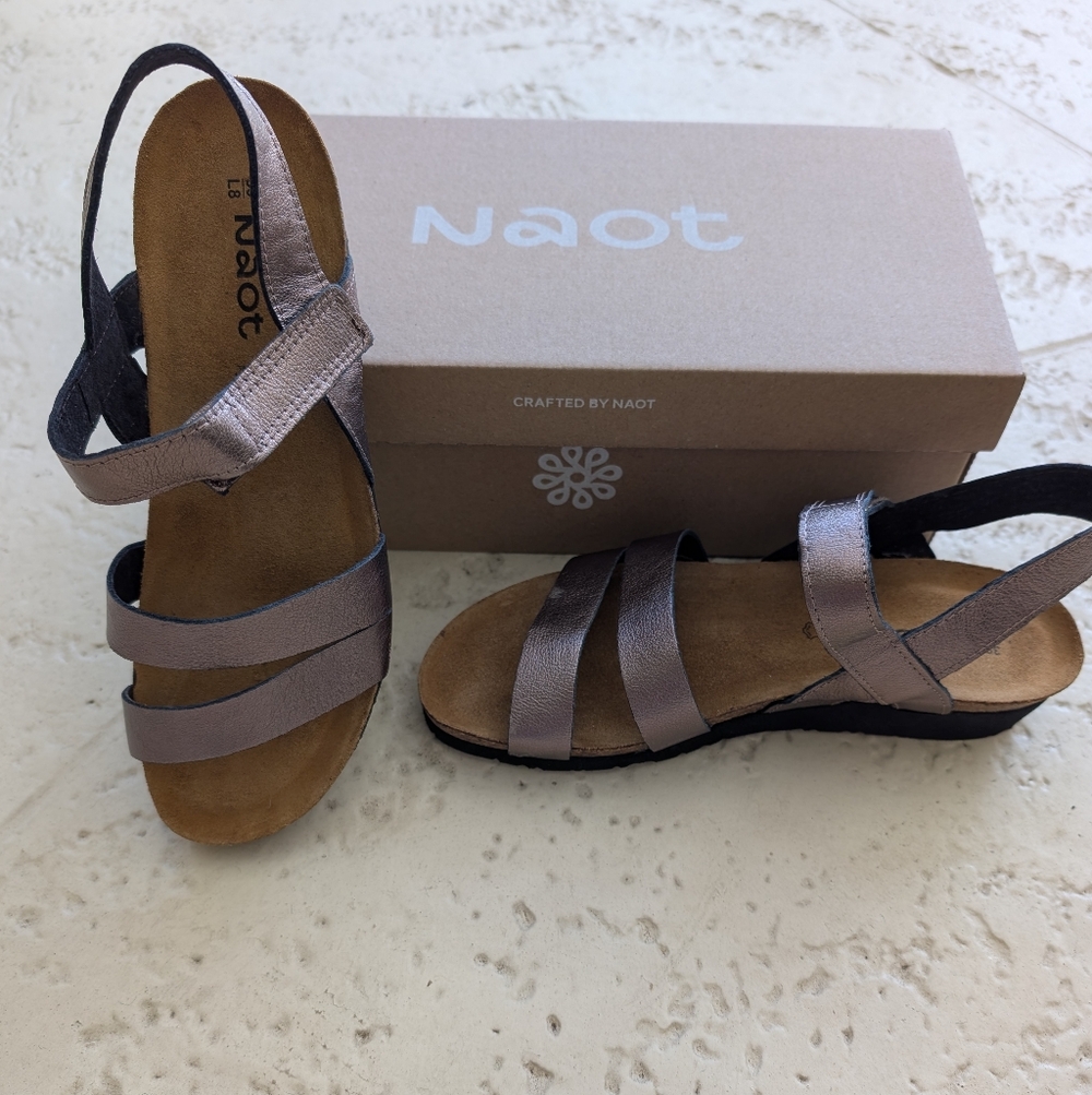 Naot Kayla Copper Radiant Leather Strappy Sandal